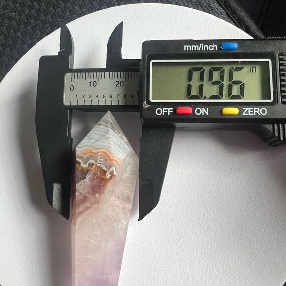 Amethyst Crazy Lace Crystal Wand (#11) - Picture 7 of 9